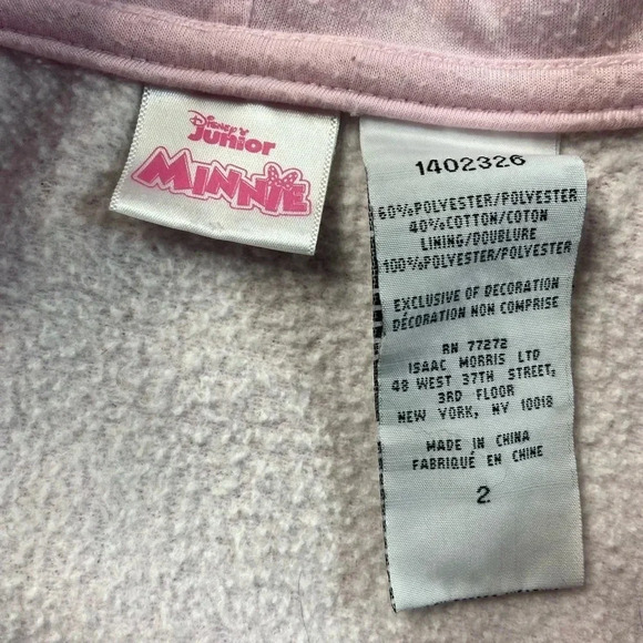 Disney - Minnie Mouse - Toddler Hoodie  / Sweater - Size 2 - - Picture 6 of 7